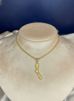 Beige display - island pendant necklace