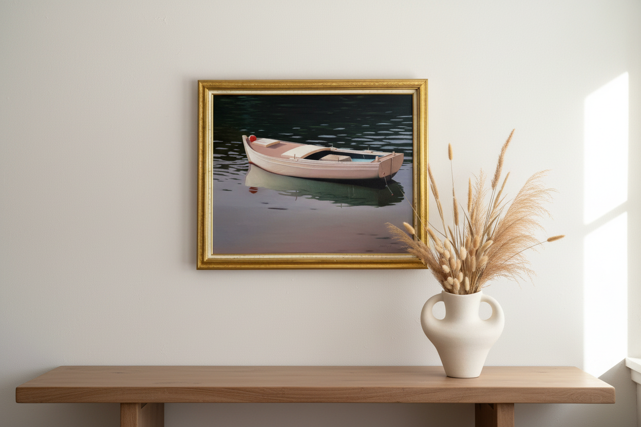 Boat painting with decor styling