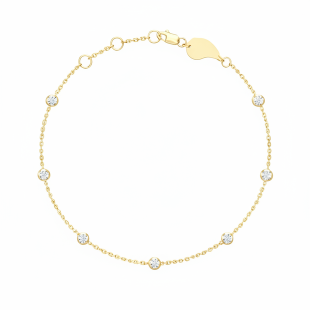 18K Gold Kids Diamond Bracelet | Bellamare Jewelry