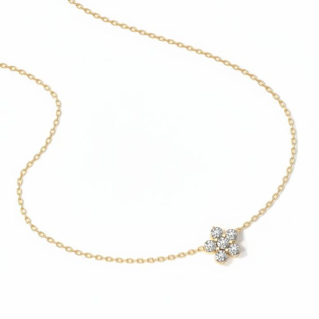 18K Gold Kids Rock Rose Necklace | Bellamare Jewelry