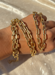 Enhanced 18K Gold Paperclip Chain Bracelet - Photo 3