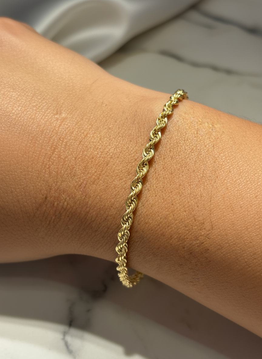 Enhanced 18K Gold Rope Bracelet - Photo 2