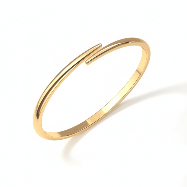 Gold bracelet with white background