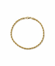 Gold Rope Bracelet in circle with clasp showing