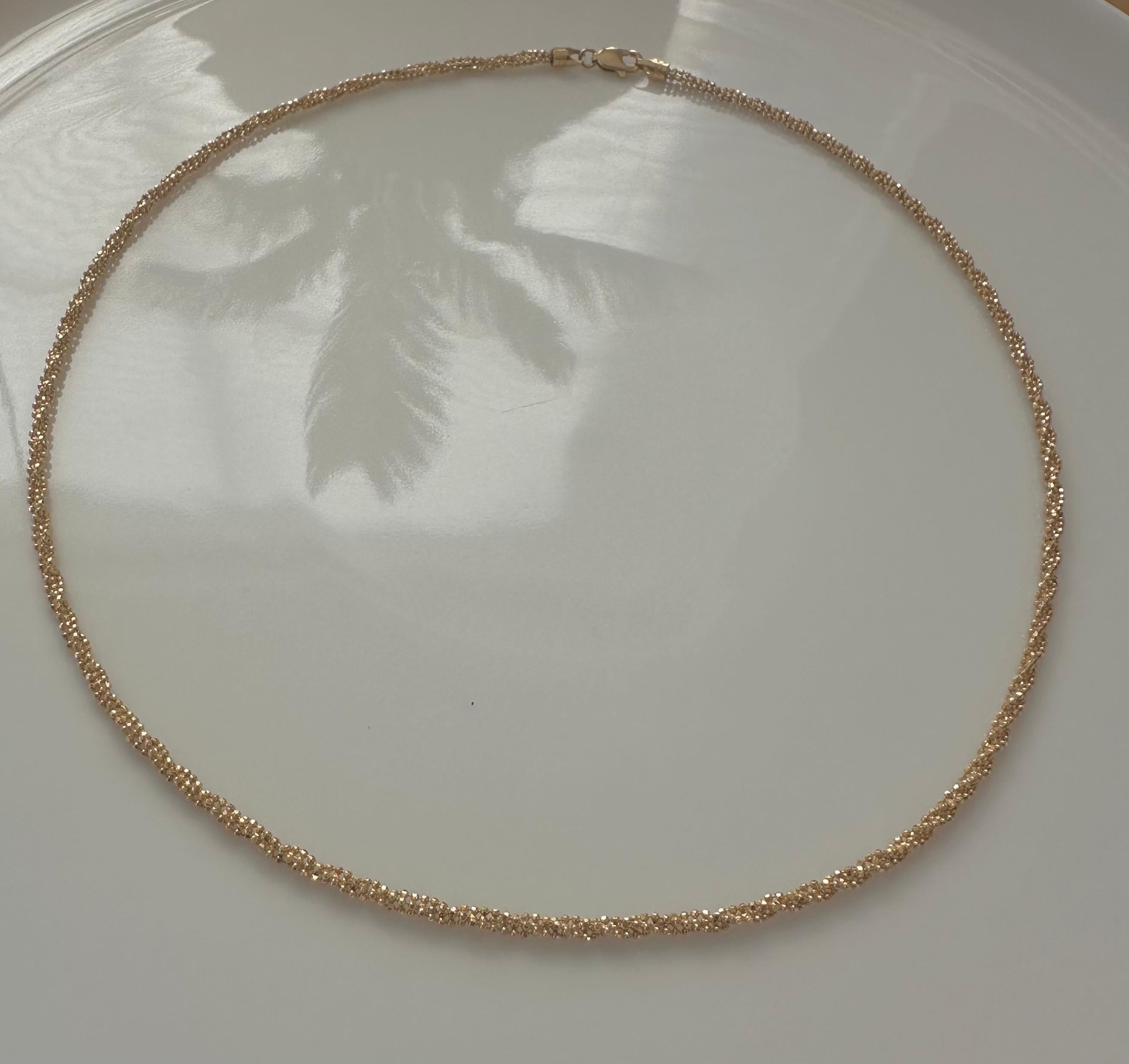 18K Gold Twisted Bead Necklace | Bellamare Jewelry