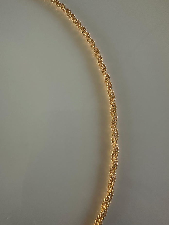 18K Gold Twisted Bead Necklace | Bellamare Jewelry