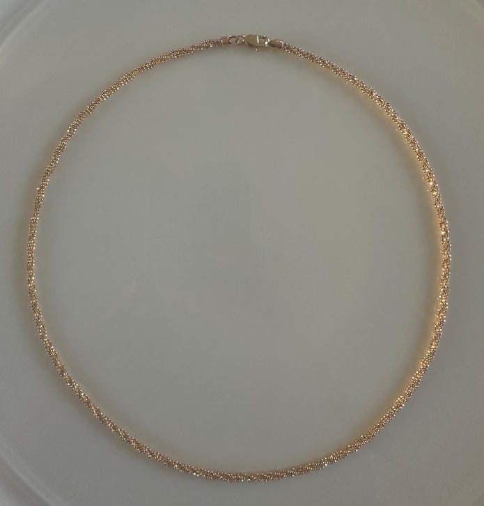 18K Gold Twisted Bead Necklace | Bellamare Jewelry
