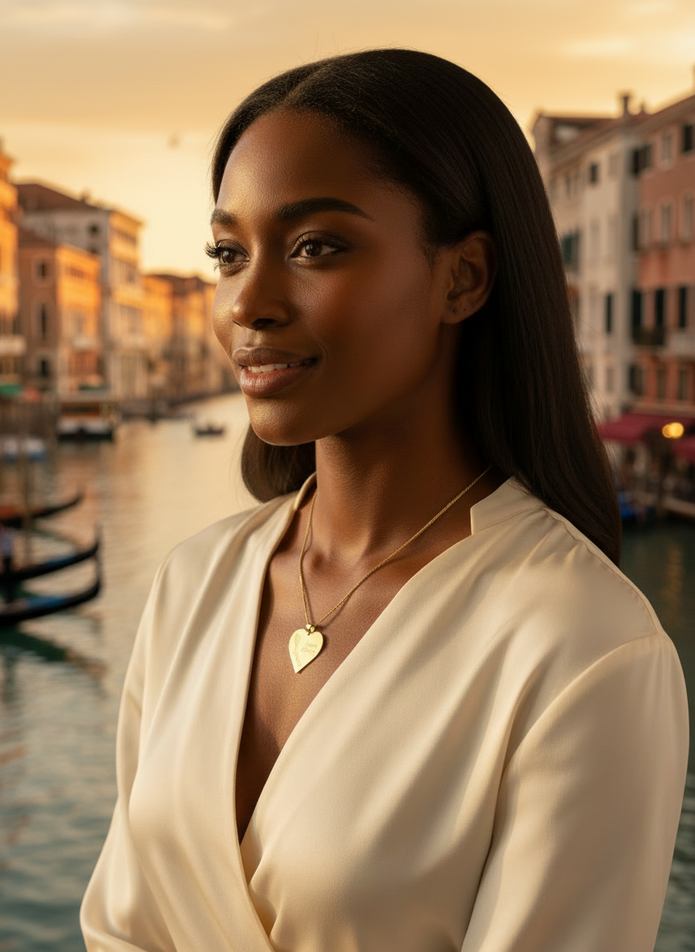 Lifestyle image with dark-skinned woman and good lighting