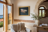 Lošinj villa interior with boat painting