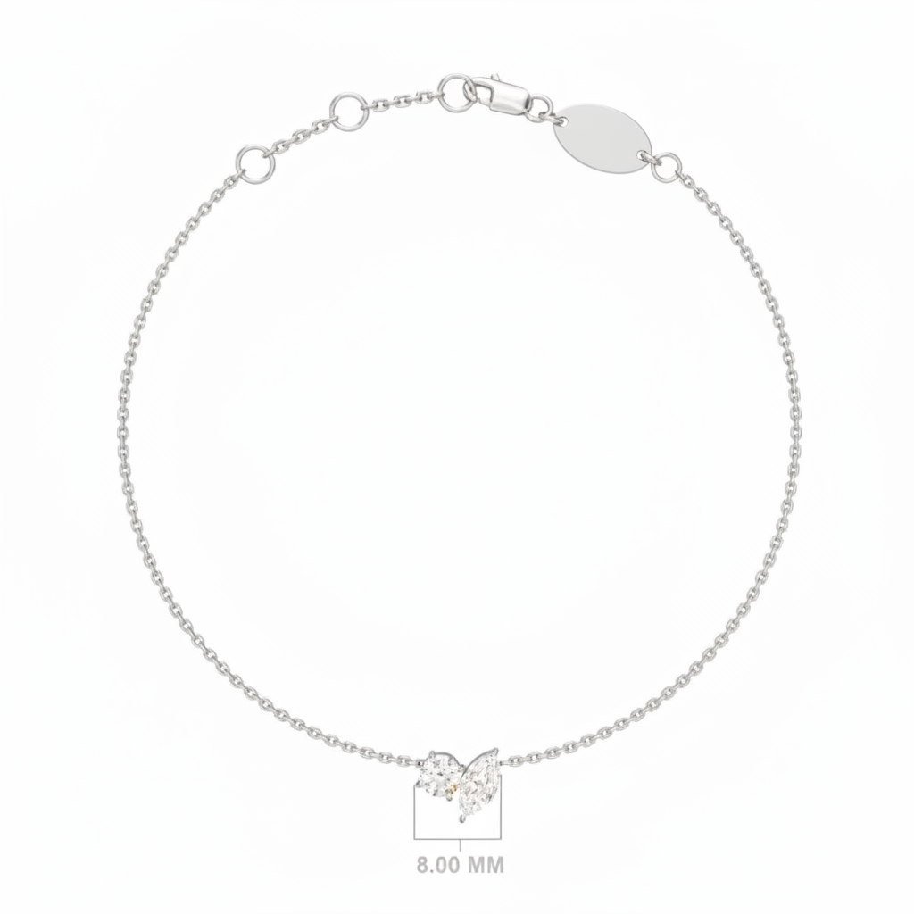 18K Gold 2-Stone Bracelet | Bellamare Jewelry