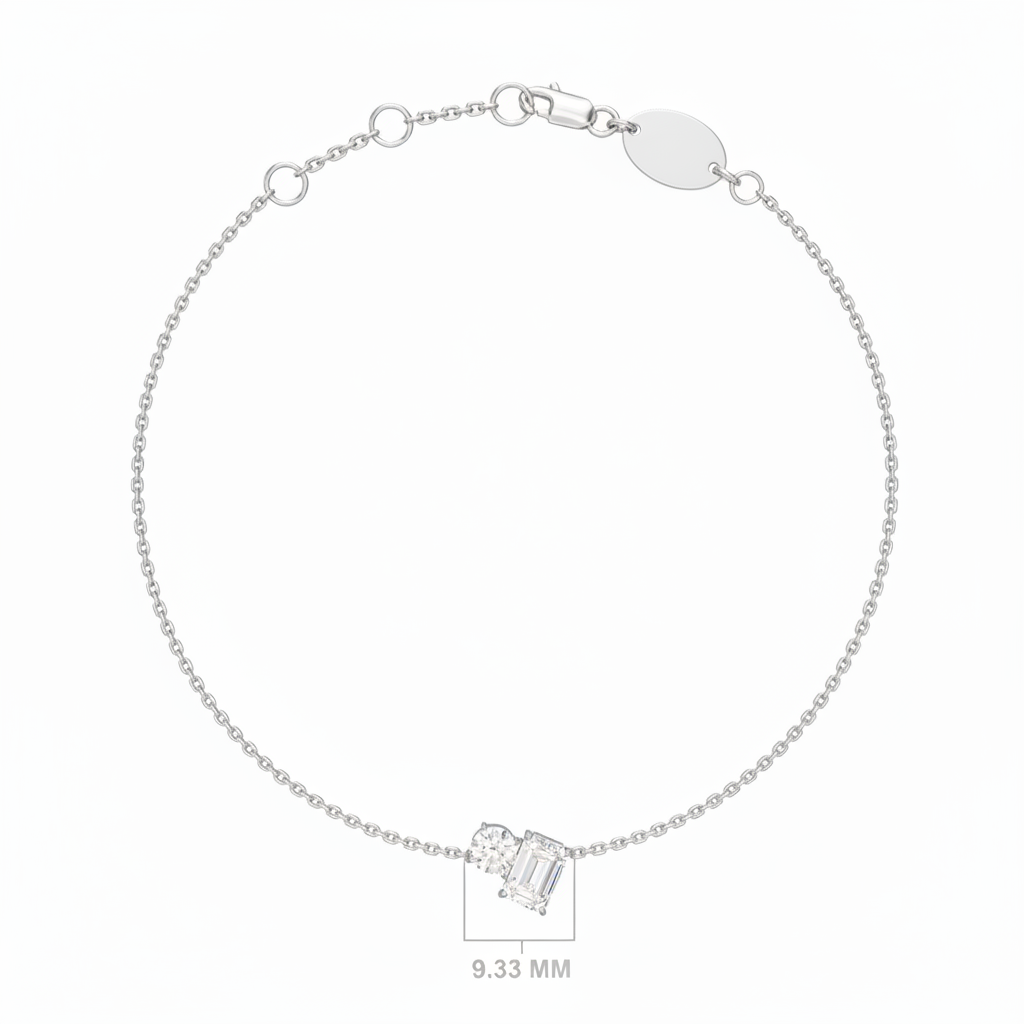 18K Gold 2-Stone Bracelet | Bellamare Jewelry