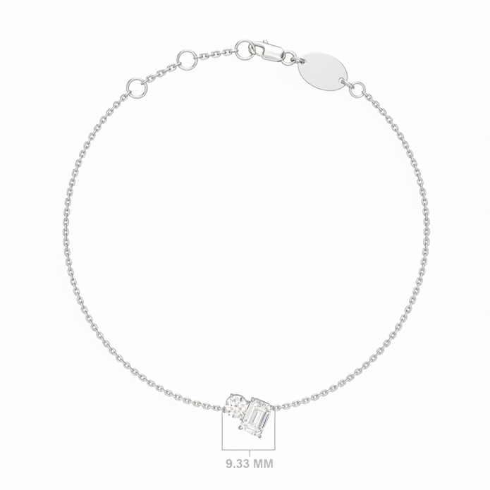 18K Gold 2-Stone Bracelet | Bellamare Jewelry