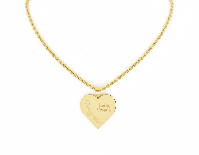 Necklace on white background