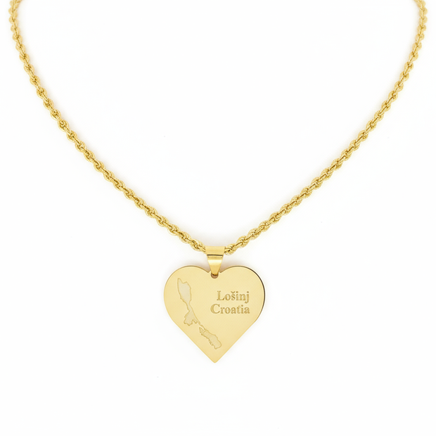 Necklace on white background