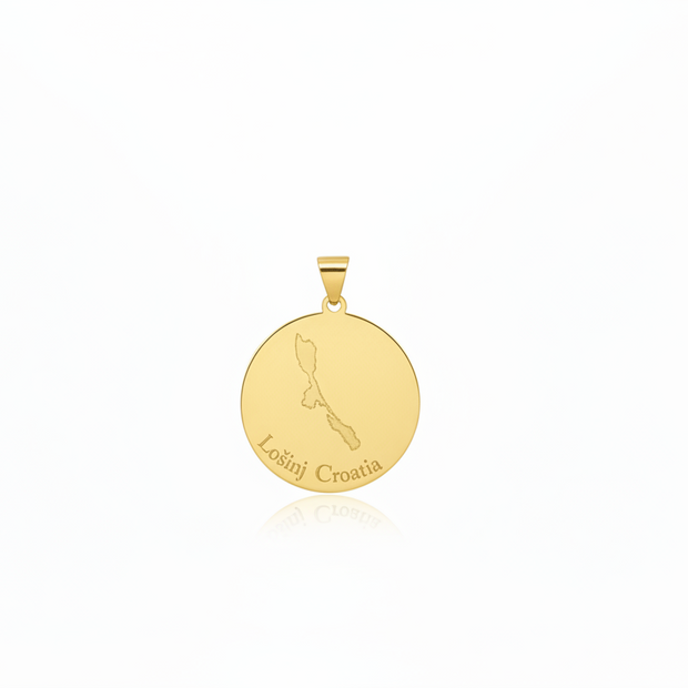 Necklace on white background