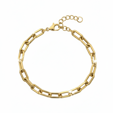 Paperclip Bracelet - Round with Clasp and Extender