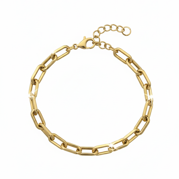 Paperclip Bracelet - Round with Clasp and Extender