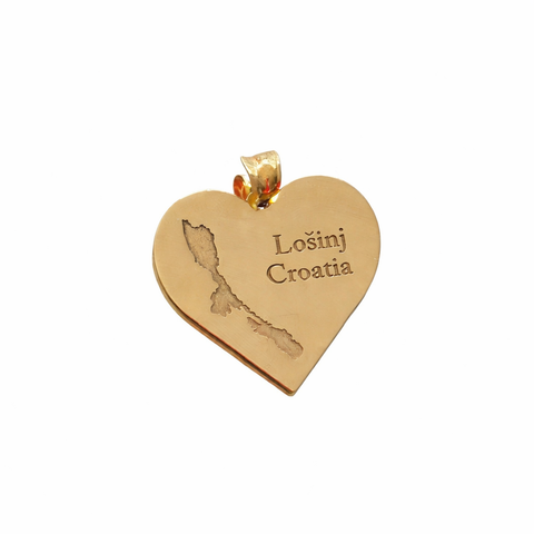 18K Gold Lošinj Heart Pendant | Bellamare Jewelry