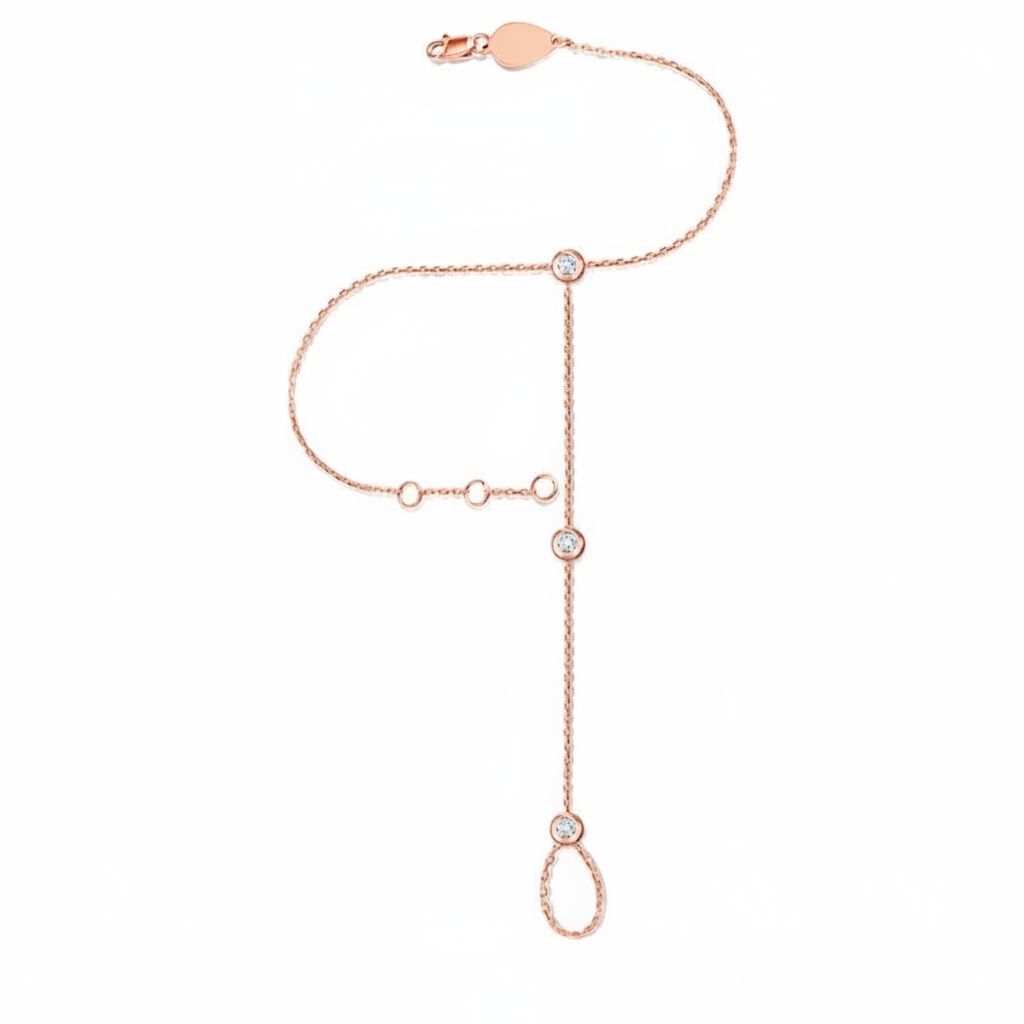 18K Gold Aria Diamond Hand Chain | Bellamare Jewelry