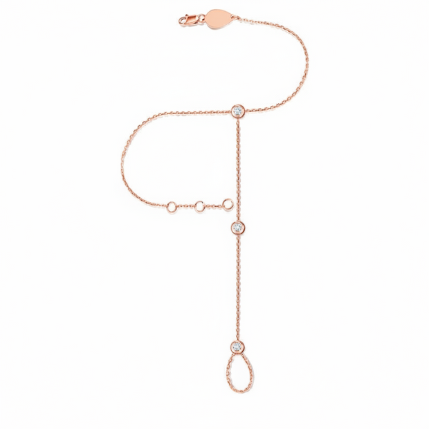 18K Gold Aria Diamond Hand Chain | Bellamare Jewelry