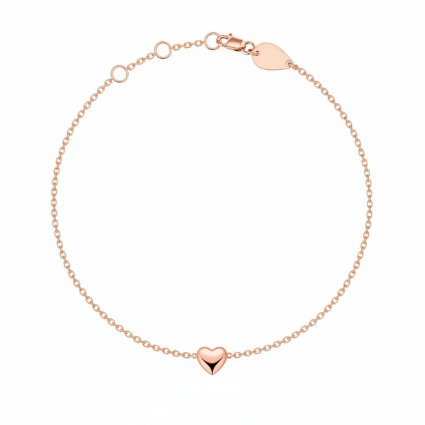 18K Gold Kids Heart Bracelet  | Bellamare Jewelry