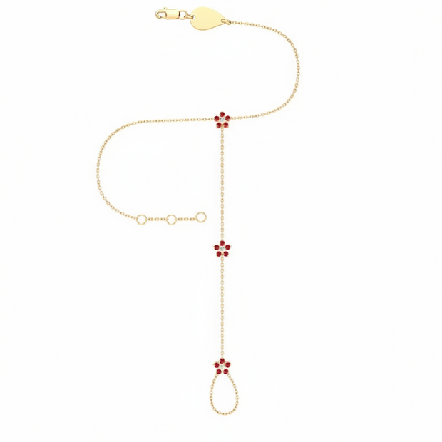 18K Gold Dubai Garden Diamond Hand Chain | Bellamare Jewelry