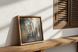 Rustic shelf with shutters
