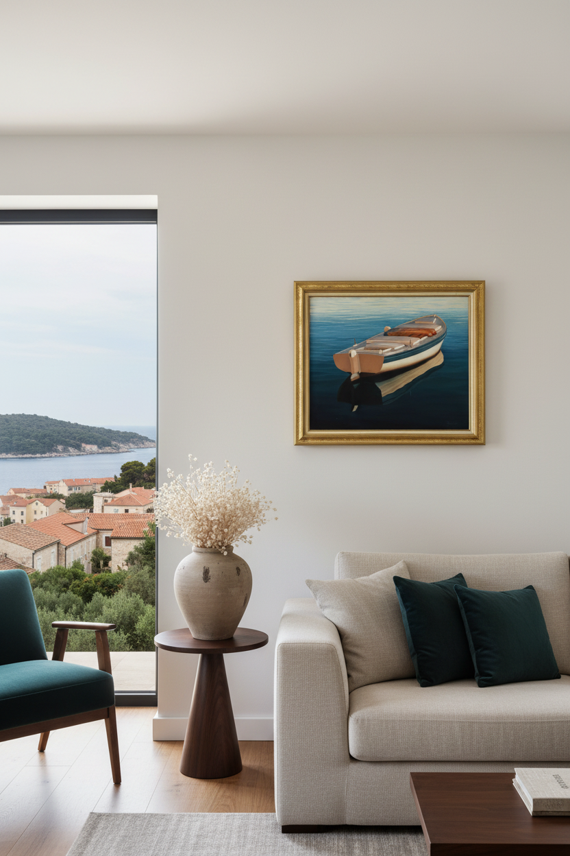 Sophisticated coastal interior setting