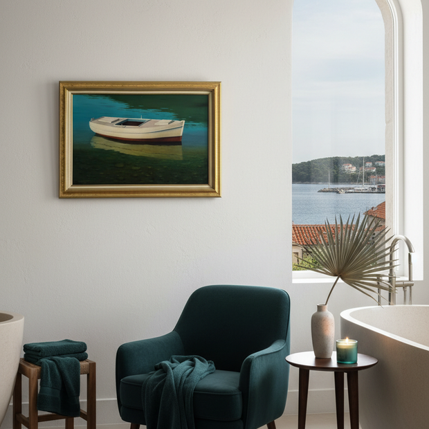 Sophisticated coastal interior with natural light