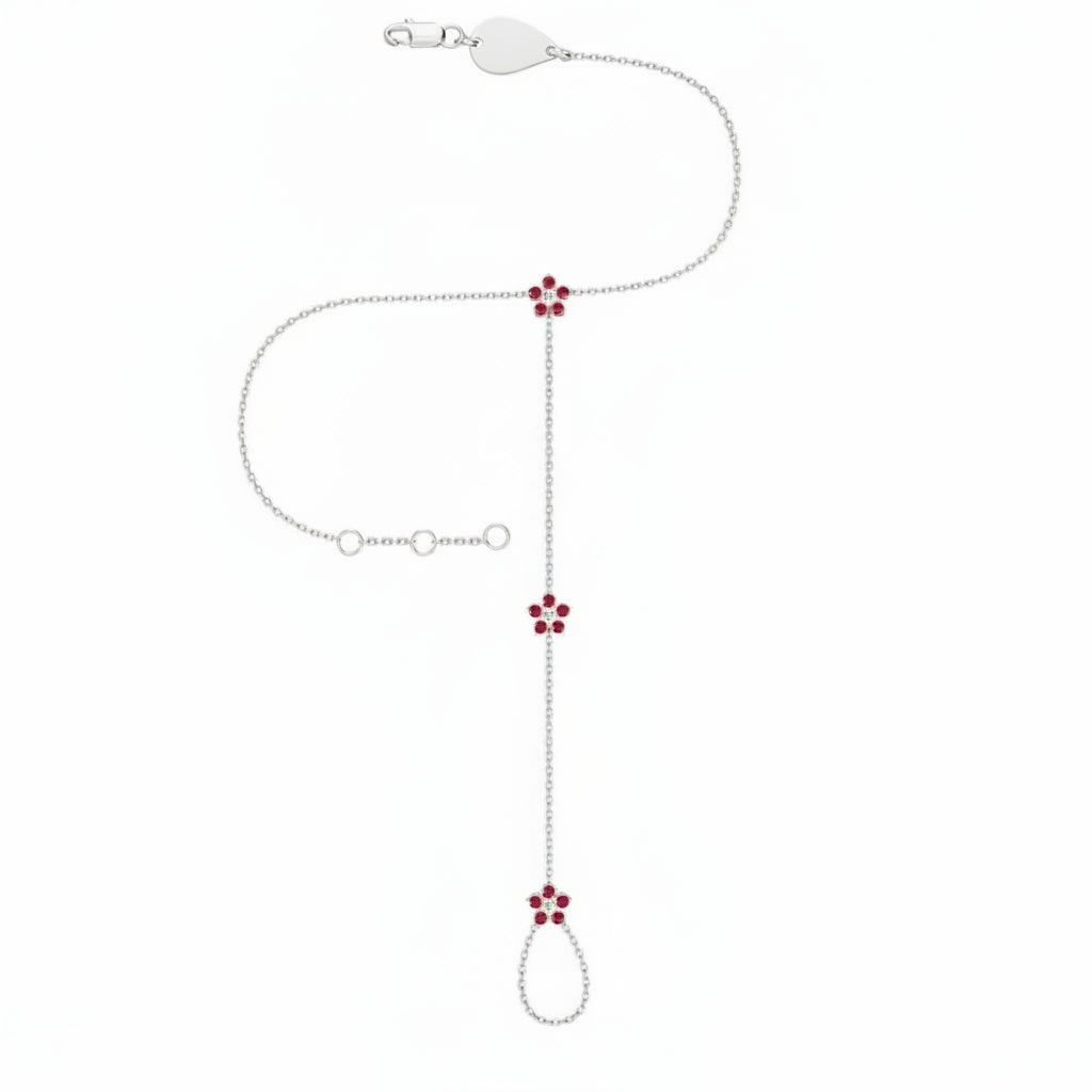 18K Gold Dubai Garden Diamond Hand Chain | Bellamare Jewelry