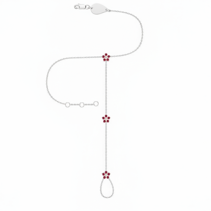 18K Gold Dubai Garden Diamond Hand Chain | Bellamare Jewelry