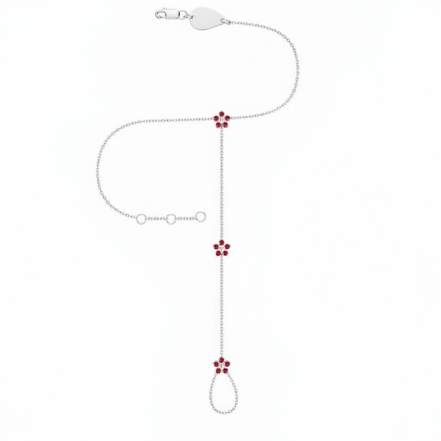 18K Gold Dubai Garden Diamond Hand Chain | Bellamare Jewelry