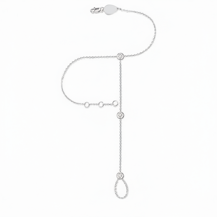 18K Gold Aria Diamond Hand Chain | Bellamare Jewelry