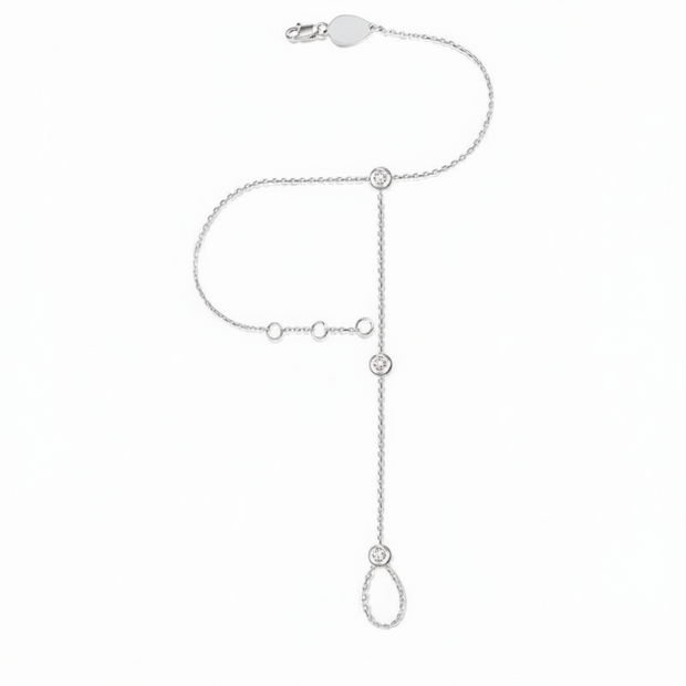 18K Gold Aria Diamond Hand Chain | Bellamare Jewelry