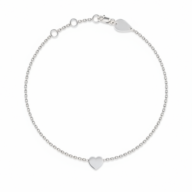 18K Gold Kids Heart Bracelet  | Bellamare Jewelry