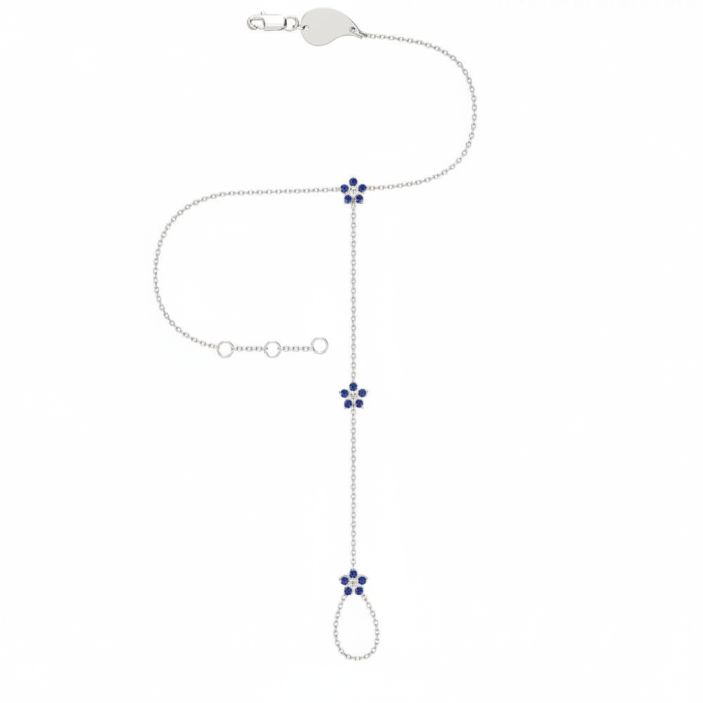 18K Gold Dubai Garden Diamond Hand Chain | Bellamare Jewelry