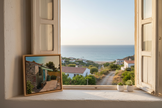 Windowsill with ocean view